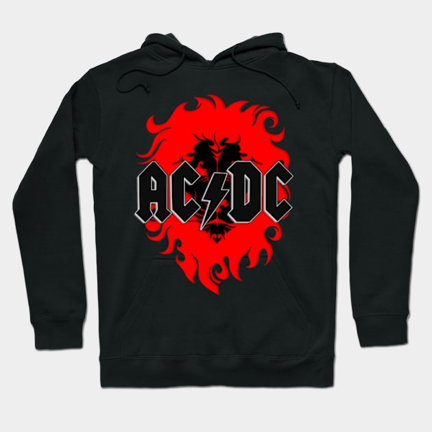 ac dc Hoodie by Kittens shark